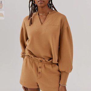 Something Navy Split Neck Sweatshirt in Hazel S